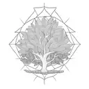 olive tree tattoo design idea