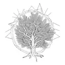 olive tree tattoo design idea