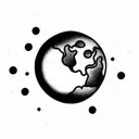 planets minimalist  tattoo design idea