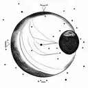 solar system orbit tattoo design idea