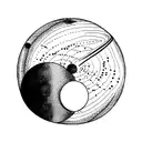 solar system orbit tattoo design idea