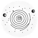 solar system orbit tattoo design idea