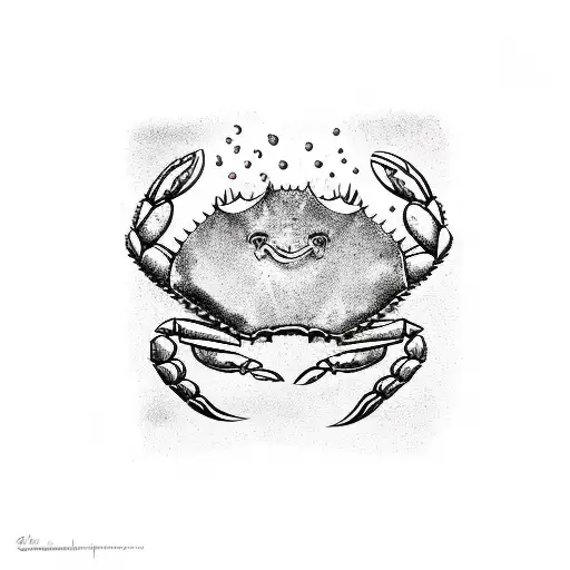 crab ocean empathy tattoo design idea