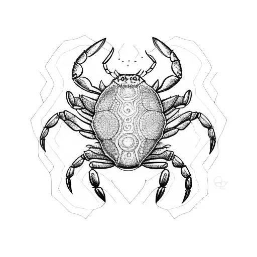 crab ocean empathy tattoo design idea