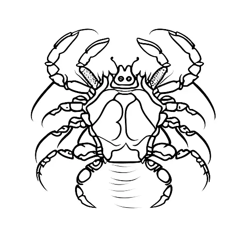 crab ocean empathy tattoo design idea