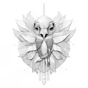 tropical empathy tattoo design idea