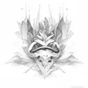 tropical empathy tattoo design idea