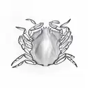 crab ocean empathy tattoo design idea