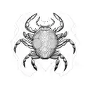 crab ocean empathy tattoo design idea