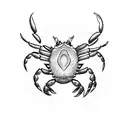 crab ocean empathy tattoo design idea
