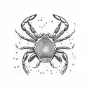 crab ocean empathy tattoo design idea