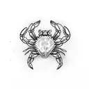 crab ocean empathy tattoo design idea