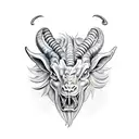 atlas devil goat head tattoo design idea
