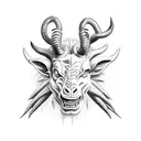 atlas devil goat head tattoo design idea