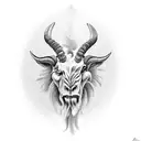 atlas devil goat head tattoo design idea