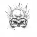 macaco punk fumando baseado  tattoo design idea