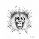 macaco punk fumando baseado  tattoo design idea