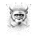 macaco punk fumando baseado  tattoo design idea