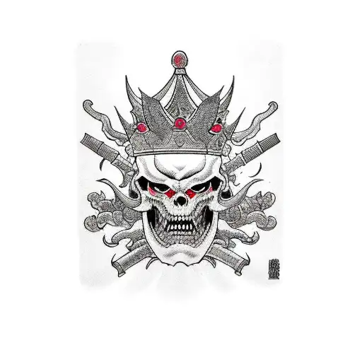 overlord crown tattoo design idea
