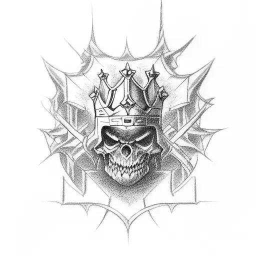 overlord crown tattoo design idea