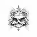 overlord crown tattoo design idea