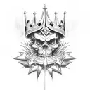 overlord crown tattoo design idea