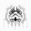 storm trooper with human eye tattoo design idea