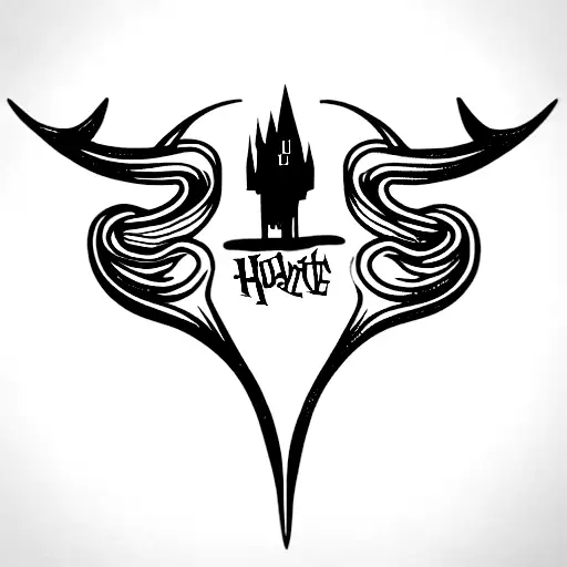 harry potter, fine line, wizarding world tattoo design idea