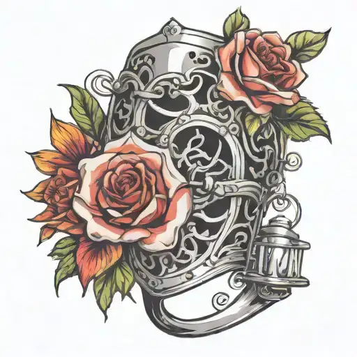 chastity cage cuckold tattoo design idea