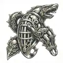 chastity cage tattoo design idea