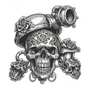 chastity cage tattoo design idea