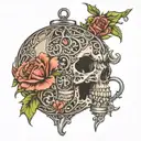 chastity cage cuckold tattoo design idea