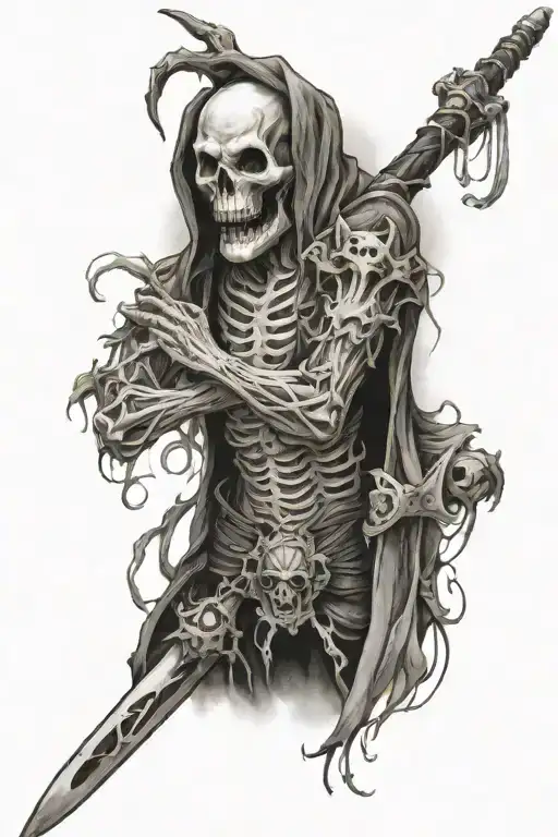 shinigami god tattoo design idea