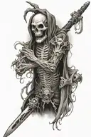 shinigami god tattoo design idea