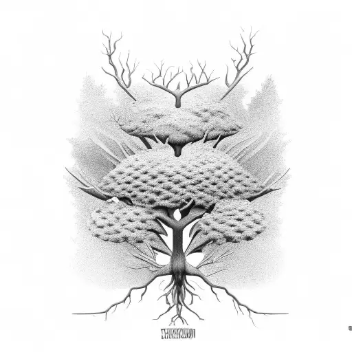 evolution of species taxanomic tree tattoo design idea