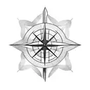 arrow with compass tattoo design idea