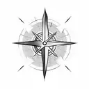 arrow with compass tattoo design idea