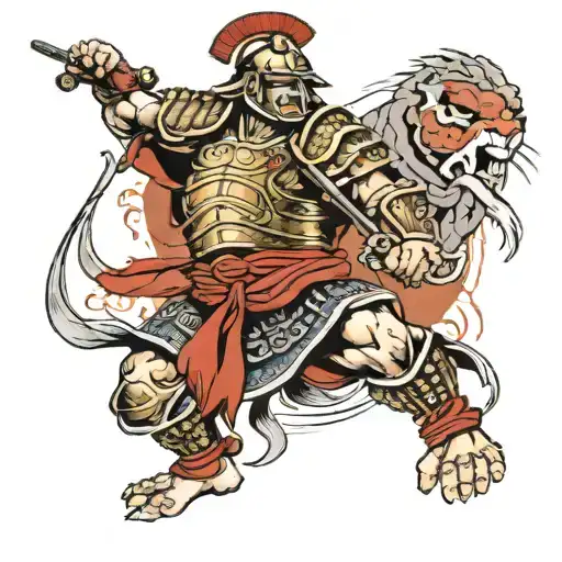 Gladiator tattoo design idea