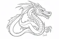 dragon on the collarbone tattoo design idea