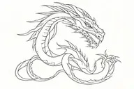 dragon on the collarbone tattoo design idea