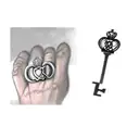 a claddagh ring and a key tattoo design idea