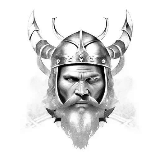 Viking Warrior  tattoo design idea