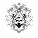 Lion roaring tattoo design idea