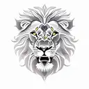 Lion roaring tattoo design idea