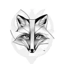 simple Fox tattoo design idea