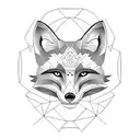 simple Fox tattoo design idea