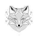 simple Fox tattoo design idea