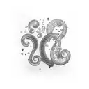 question mark tattoo design idea