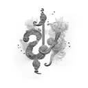 question mark tattoo design idea