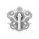 question mark tattoo design idea